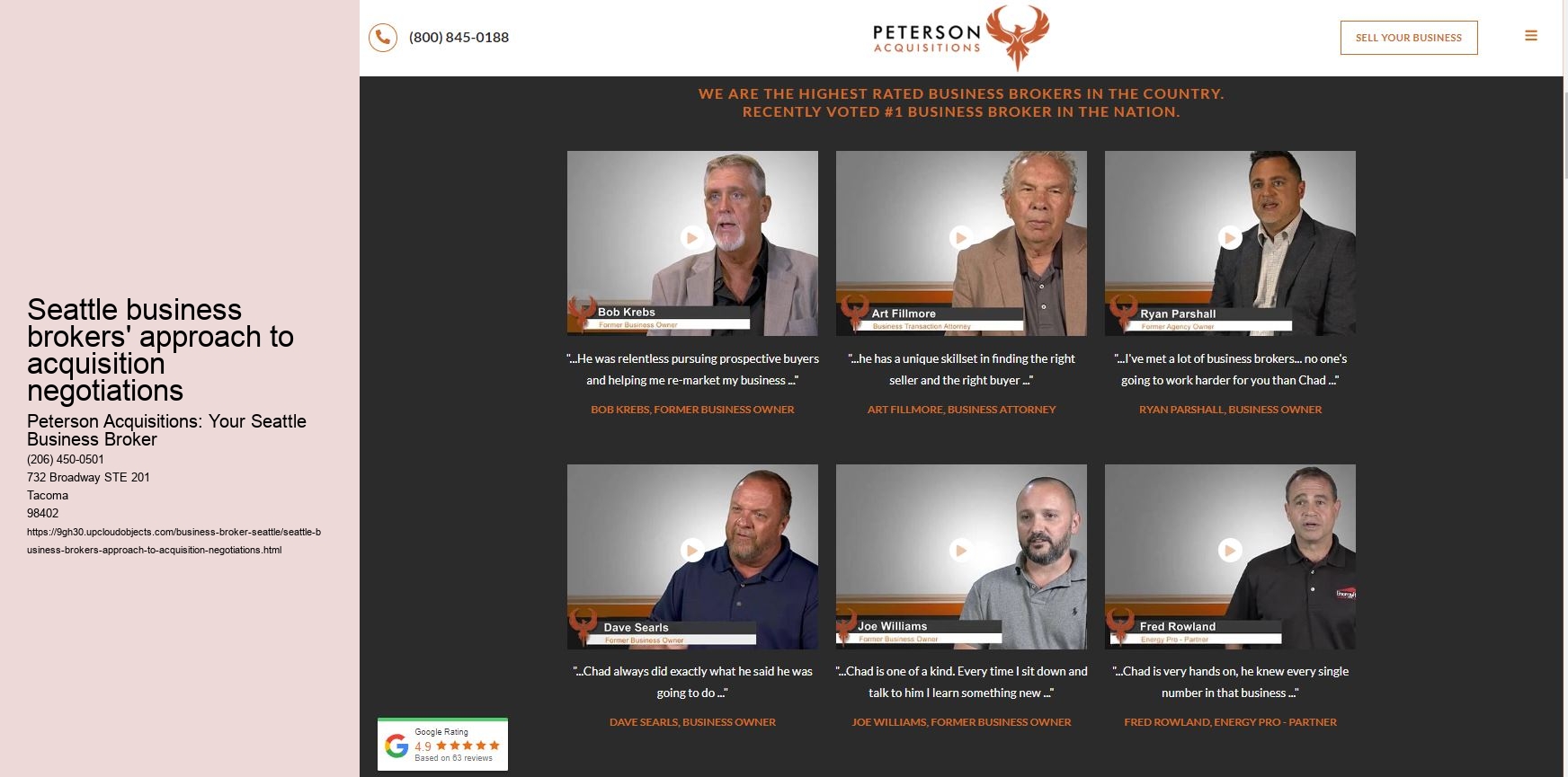 Seattle business brokers' approach to acquisition negotiations