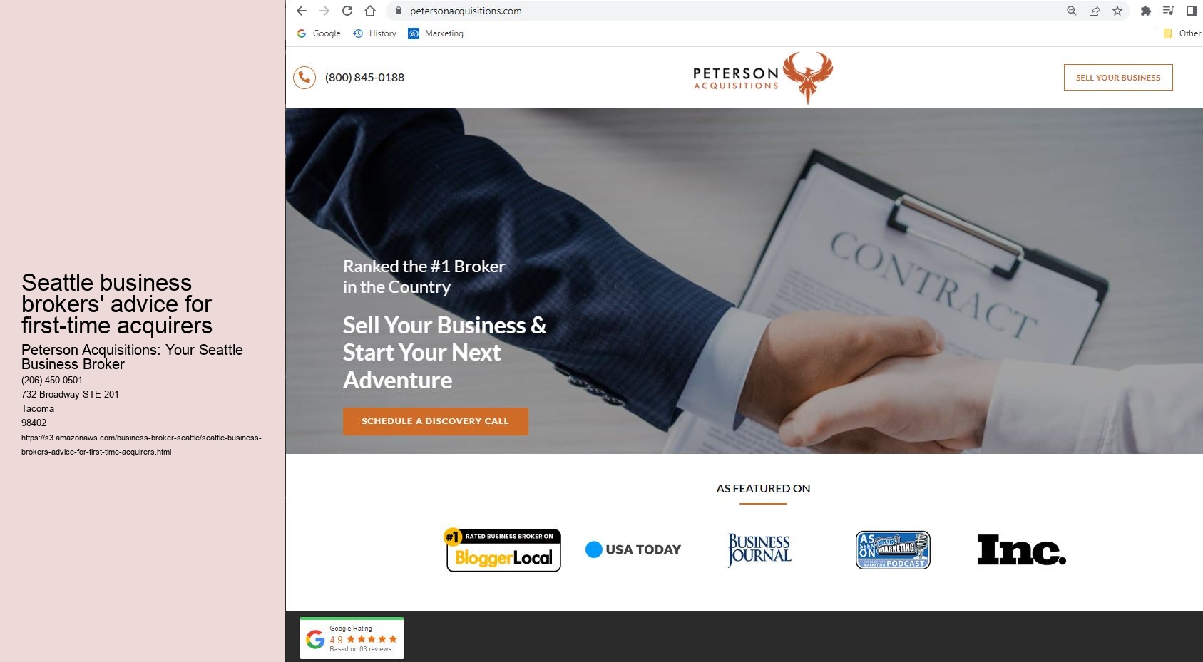 Seattle business brokers' advice for first-time acquirers